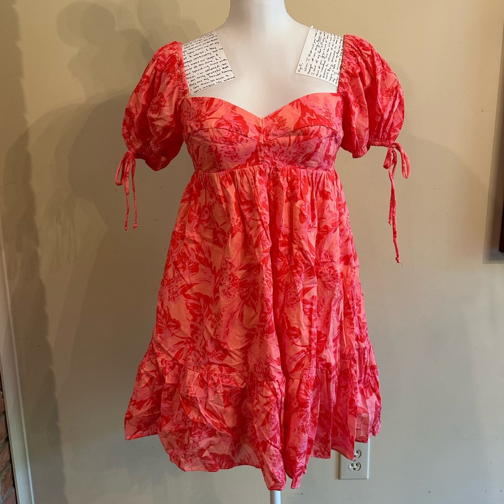 Olivaceous Coral Textured Dress